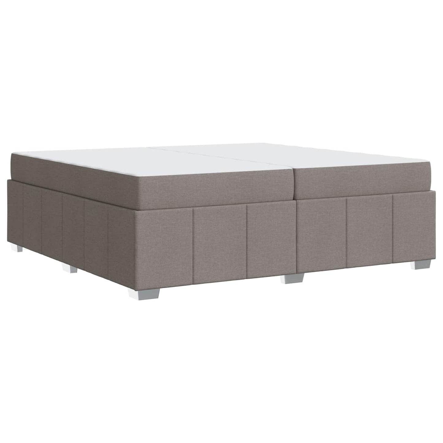 vidaXL Σκελετός Κρεβατιού με στρώμα Taupe 200 x 200 cm ύφασμα