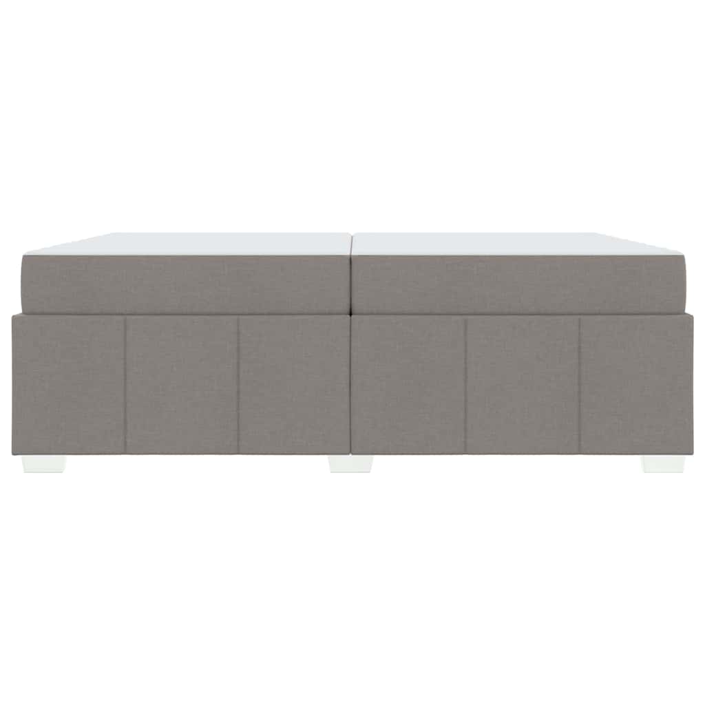 vidaXL Σκελετός Κρεβατιού με στρώμα Taupe 200 x 200 cm ύφασμα
