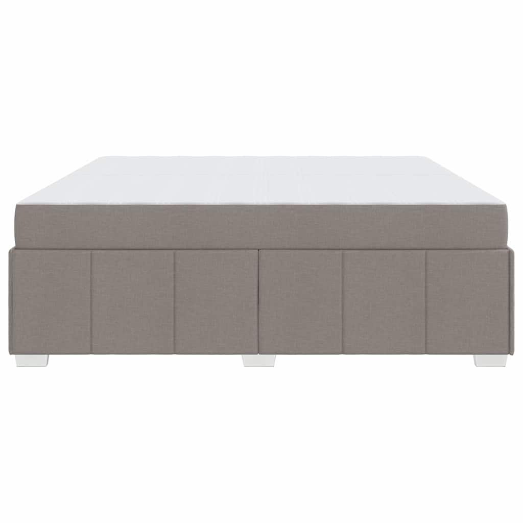 vidaXL Σκελετός Κρεβατιού με στρώμα Taupe 200 x 200 cm ύφασμα