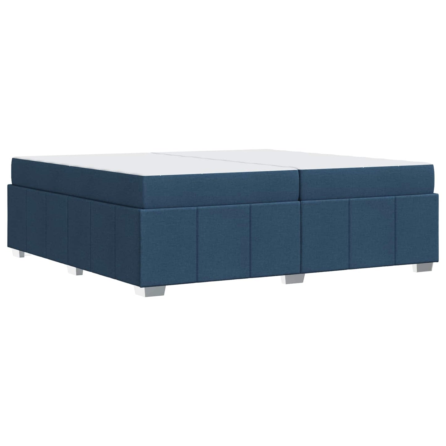 vidaXL Σκελετός Κρεβατιού με στρώμα Μπλε 200 x 200 cm ύφασμα