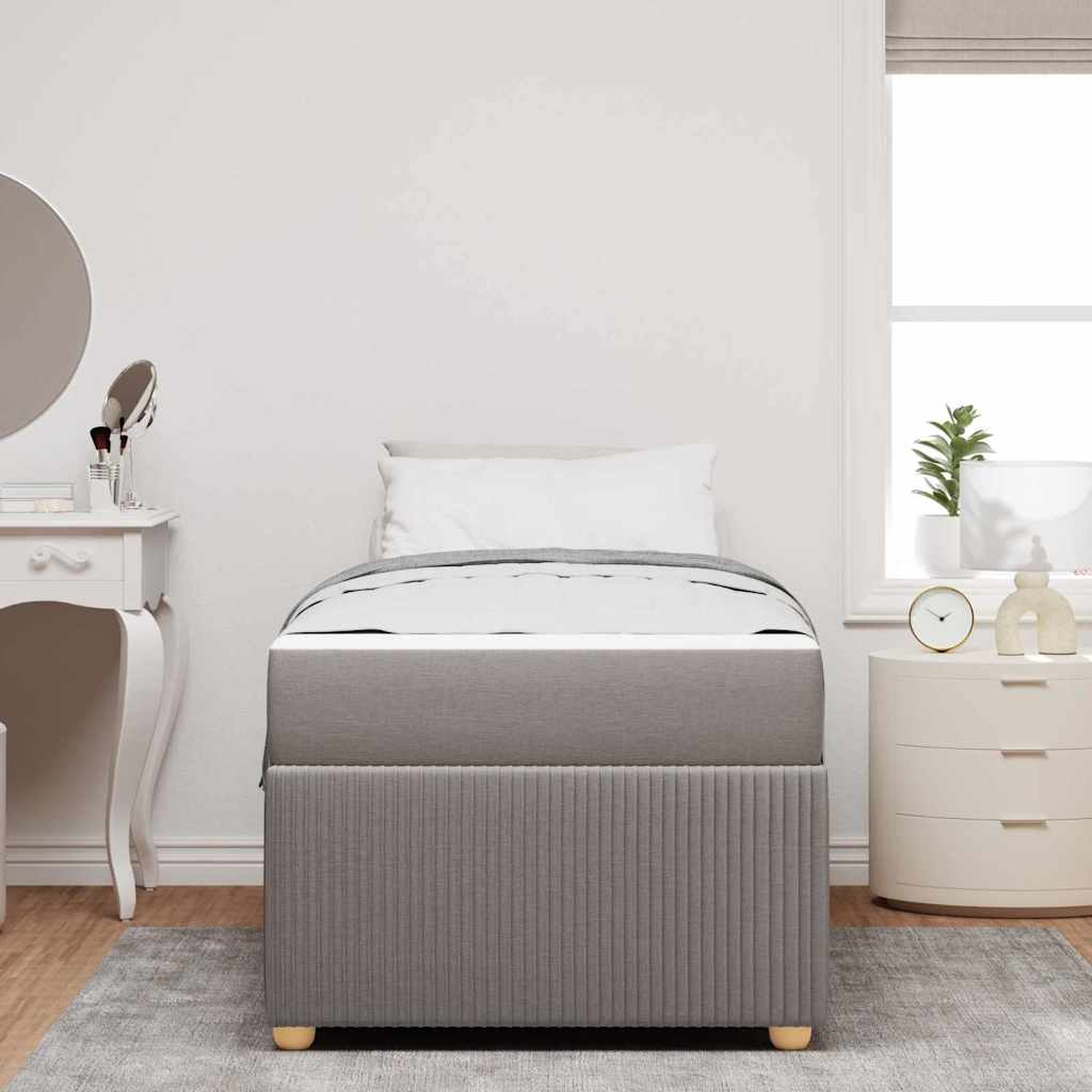 vidaXL Σκελετός Κρεβατιού με στρώμα Taupe 80 x 200 cm ύφασμα