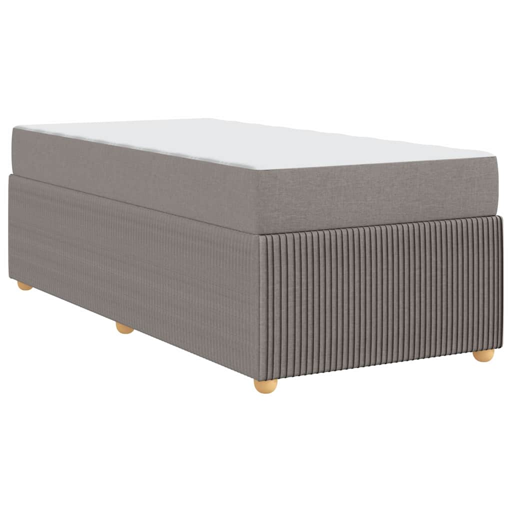vidaXL Σκελετός Κρεβατιού με στρώμα Taupe 80 x 200 cm ύφασμα