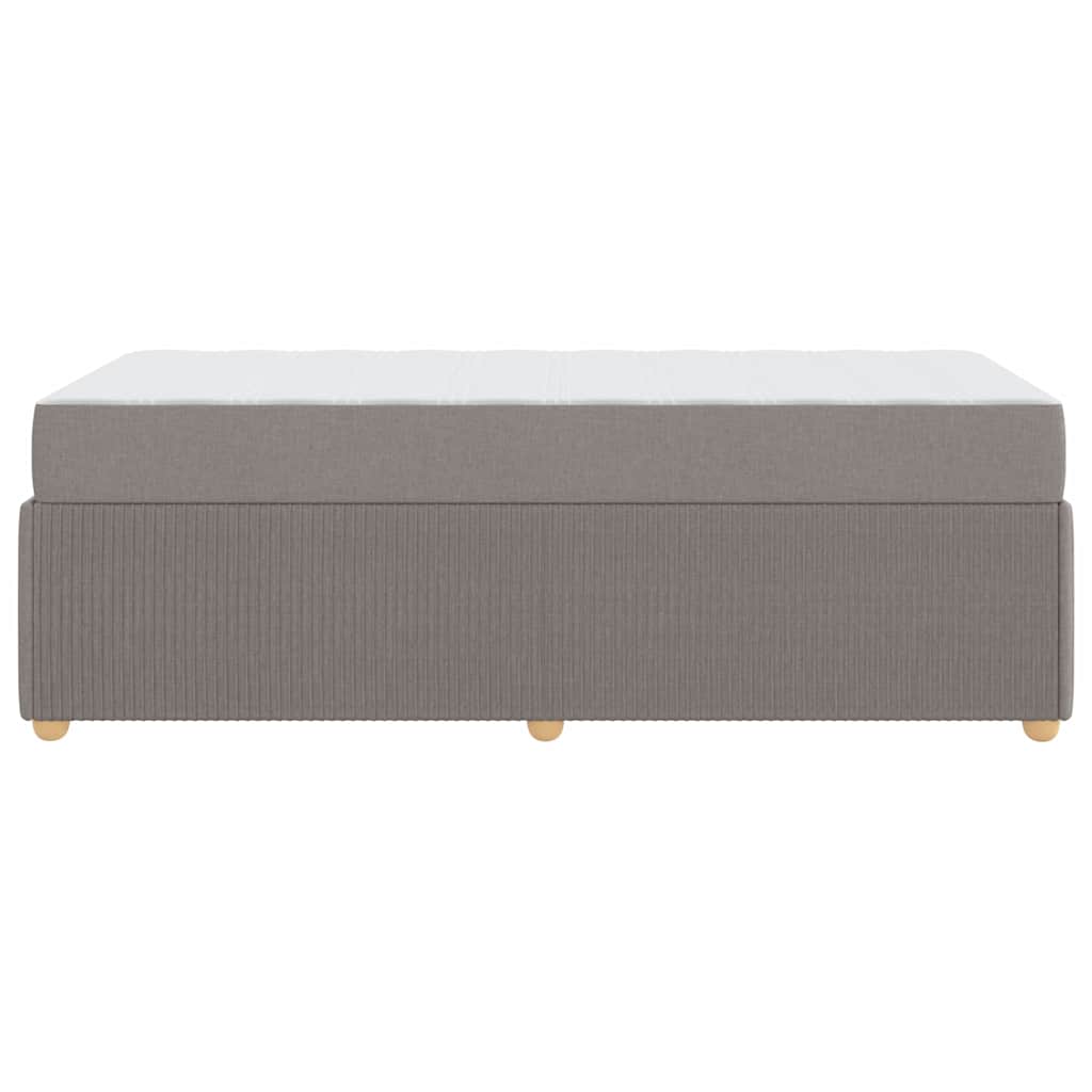 vidaXL Σκελετός Κρεβατιού με στρώμα Taupe 80 x 200 cm ύφασμα