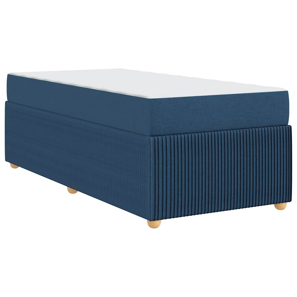 vidaXL Σκελετός Κρεβατιού με στρώμα Μπλε 80 x 200 cm ύφασμα