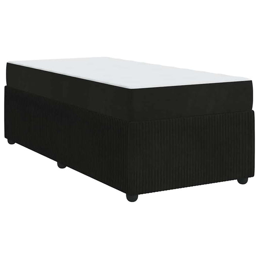 vidaXL Σκελετός κρεβατιού με στρώμα Μαύρο 80 x 200 cm Βελούδο