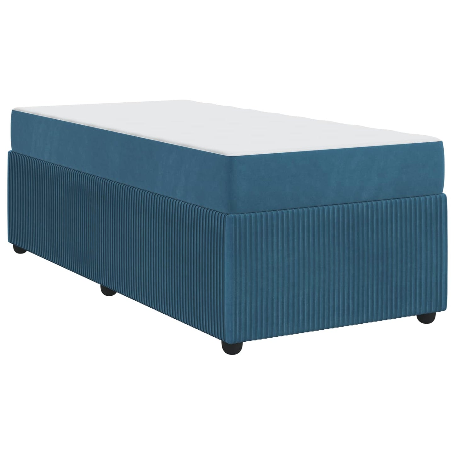 vidaXL Σκελετός Κρεβατιού με στρώμα Μπλε 80 x 200 cm ύφασμα