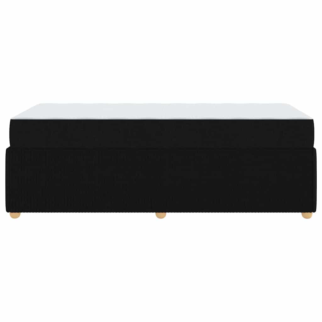 vidaXL Σκελετός Κρεβατιού με στρώμα Μαύρο 90 x 190 cm ύφασμα