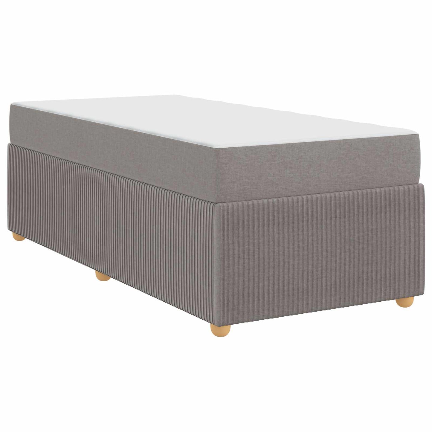 vidaXL Σκελετός Κρεβατιού με στρώμα Taupe 90 x 190 cm ύφασμα
