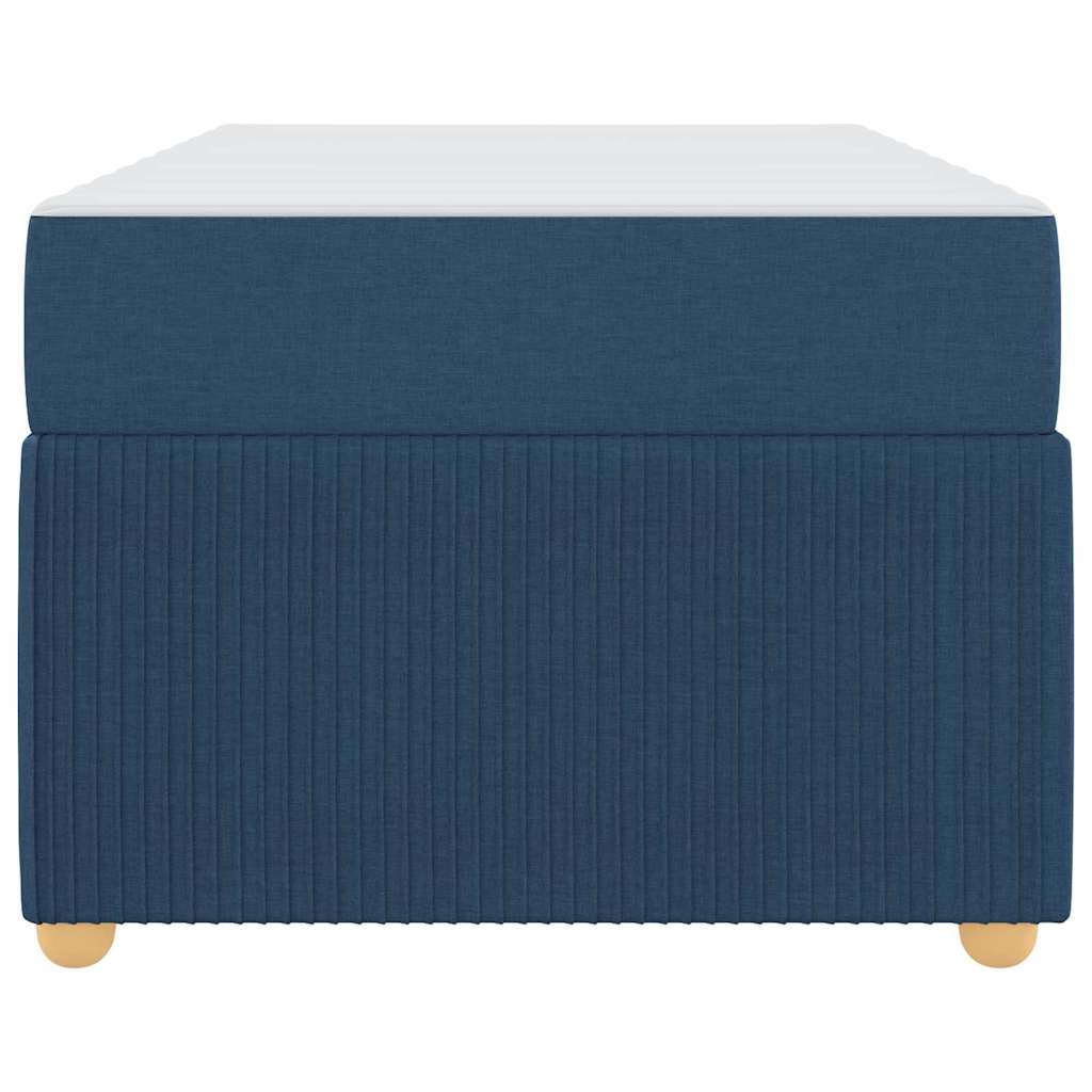 vidaXL Σκελετός Κρεβατιού με στρώμα Μπλε 90 x 190 cm ύφασμα