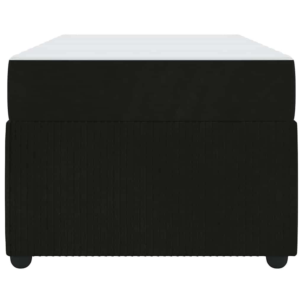 vidaXL Σκελετός κρεβατιού με στρώμα Μαύρο 90 x 190 cm Βελούδο