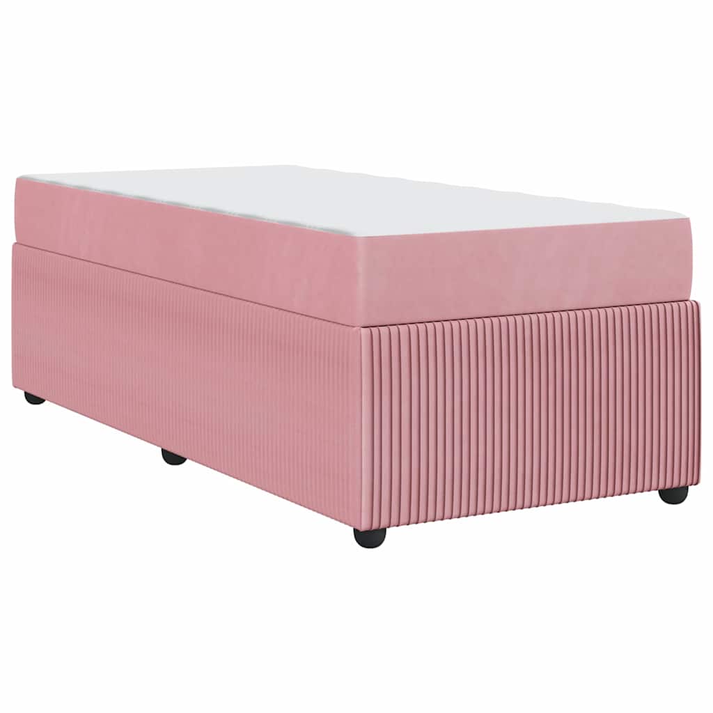 vidaXL Σκελετός Κρεβατιού Ροζ 90 x 190 cm ύφασμα