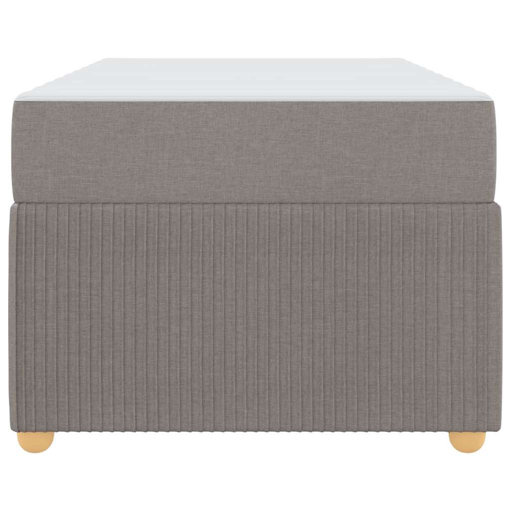 vidaXL Σκελετός Κρεβατιού με στρώμα Taupe 90 x 200 cm ύφασμα