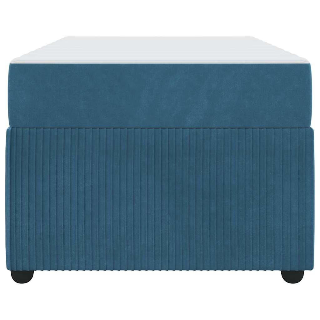 vidaXL Σκελετός Κρεβατιού με στρώμα Μπλε 90 x 200 cm ύφασμα