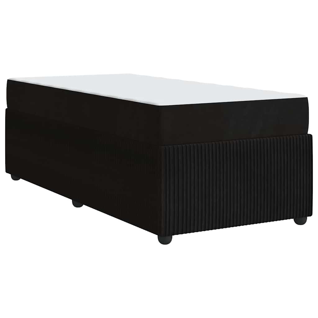 vidaXL Σκελετός Κρεβατιού με στρώμα Μαύρο 100 x 200 cm ύφασμα