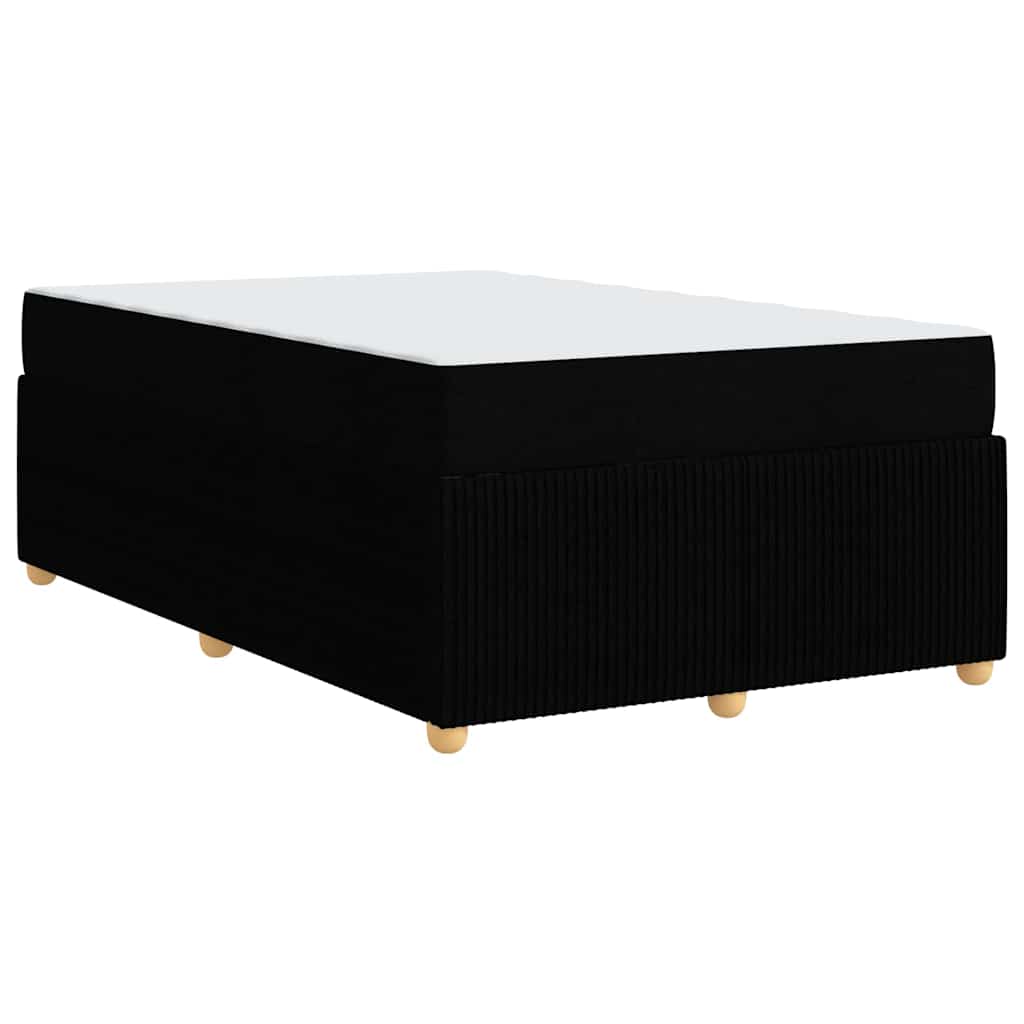 vidaXL Σκελετός κρεβατιού με στρώμα Μαύρο 120 x 190 cm ύφασμα