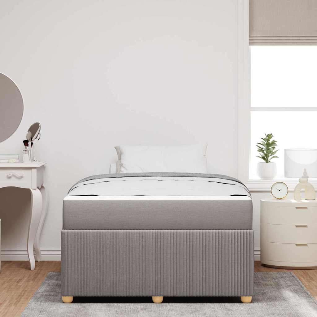 vidaXL Σκελετός Κρεβατιού με στρώμα Taupe 120 x 190 cm ύφασμα