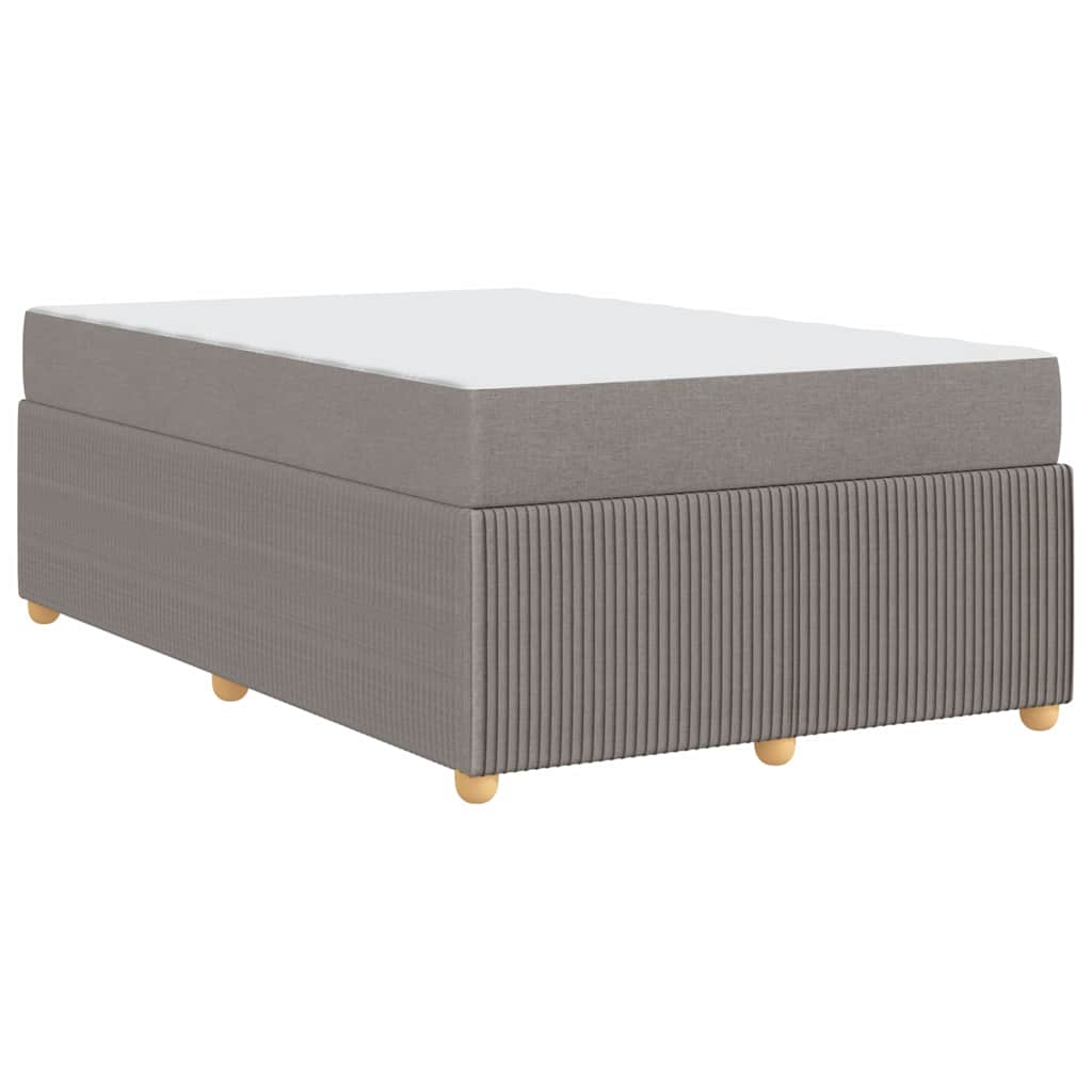 vidaXL Σκελετός Κρεβατιού με στρώμα Taupe 120 x 190 cm ύφασμα