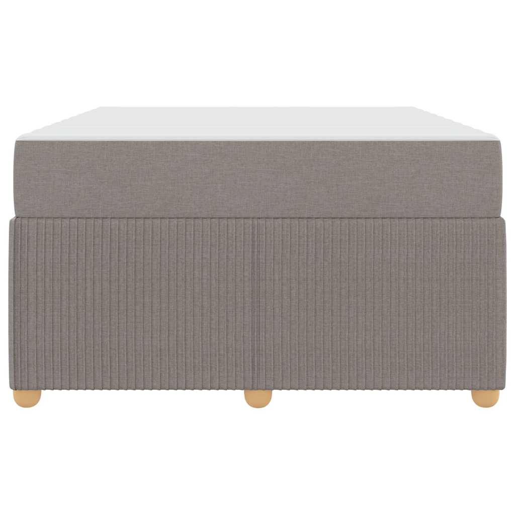 vidaXL Σκελετός Κρεβατιού με στρώμα Taupe 120 x 190 cm ύφασμα