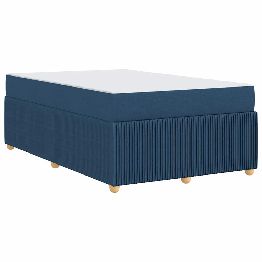 vidaXL Σκελετός Κρεβατιού με στρώμα Μπλε 120 x 190 cm ύφασμα
