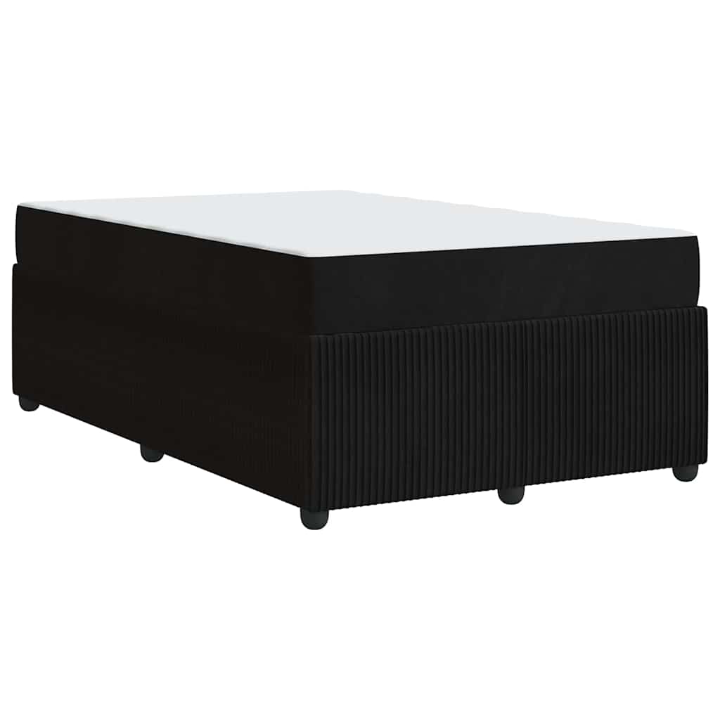 vidaXL Σκελετός Κρεβατιού με στρώμα Μαύρο 120 x 190 cm ύφασμα