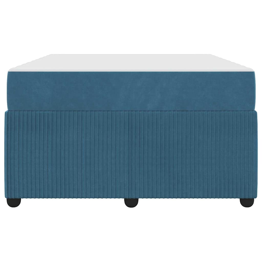 vidaXL Σκελετός Κρεβατιού με στρώμα Μπλε 120 x 190 cm ύφασμα