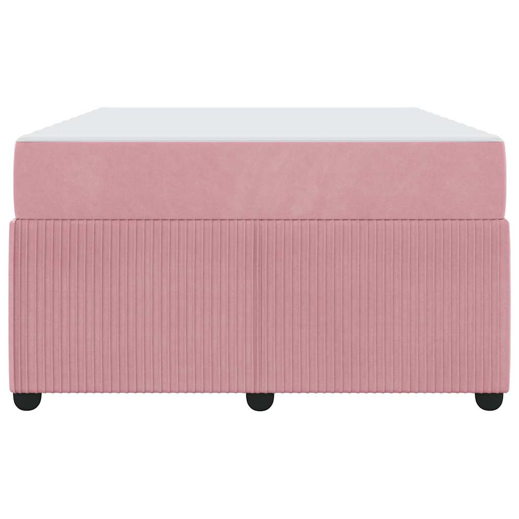 vidaXL Σκελετός Κρεβατιού με στρώμα Ροζ 120 x 190 cm ύφασμα