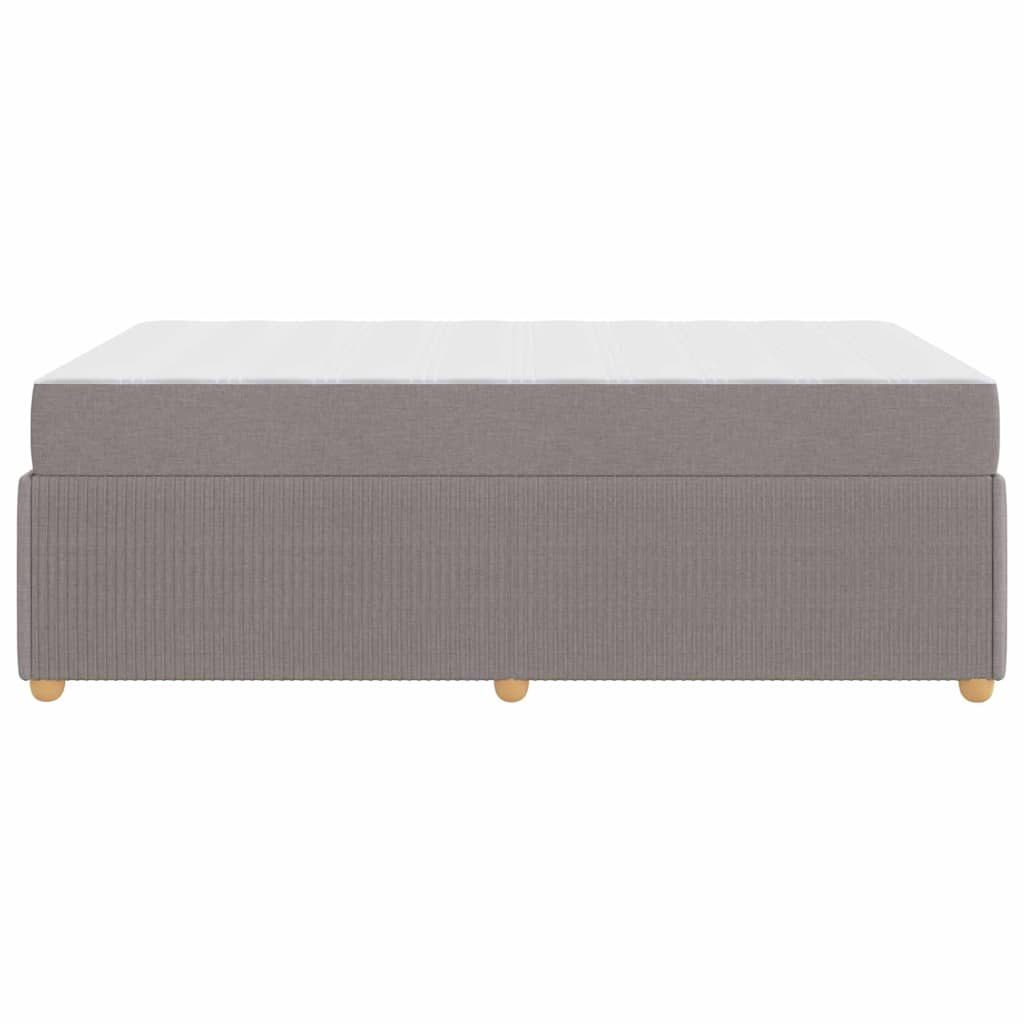 vidaXL Σκελετός Κρεβατιού με στρώμα Taupe 120 x 200 cm ύφασμα