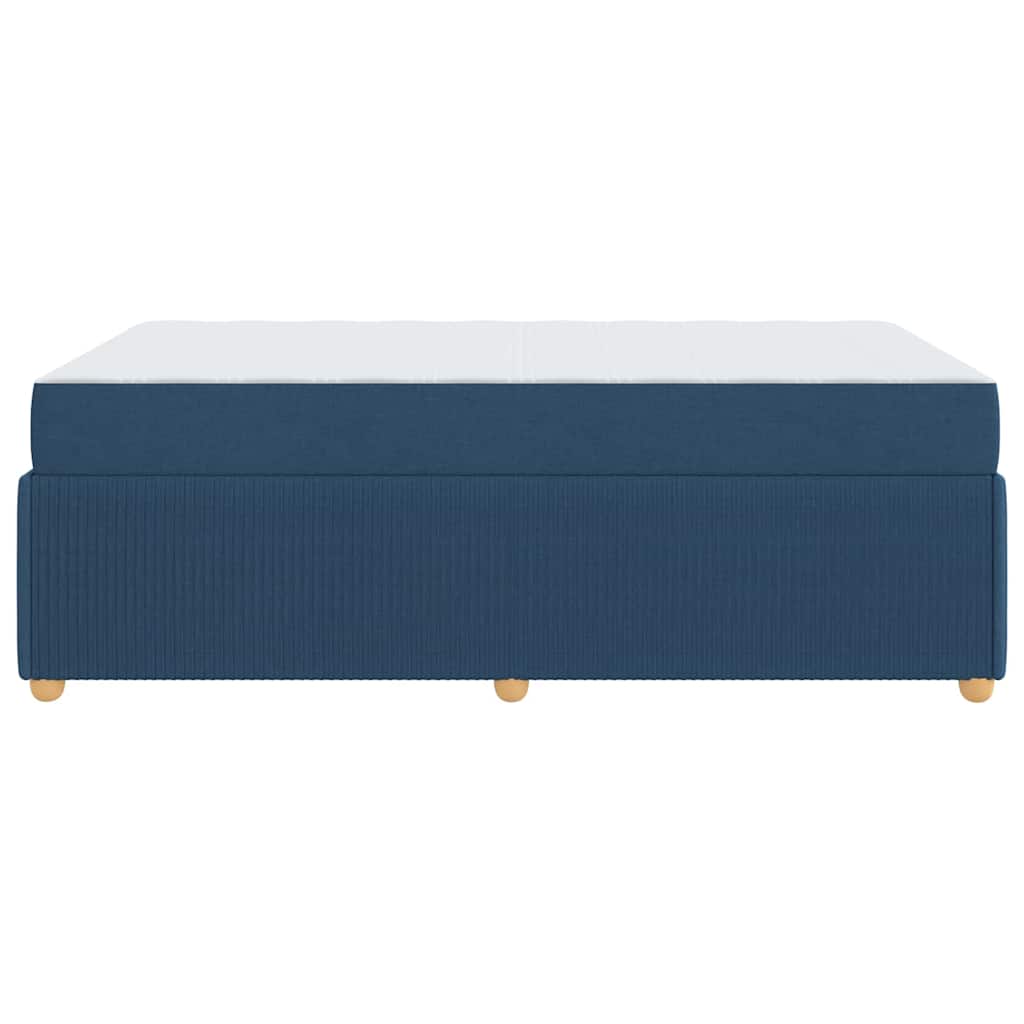 vidaXL Σκελετός Κρεβατιού με στρώμα Μπλε 120 x 200 cm ύφασμα