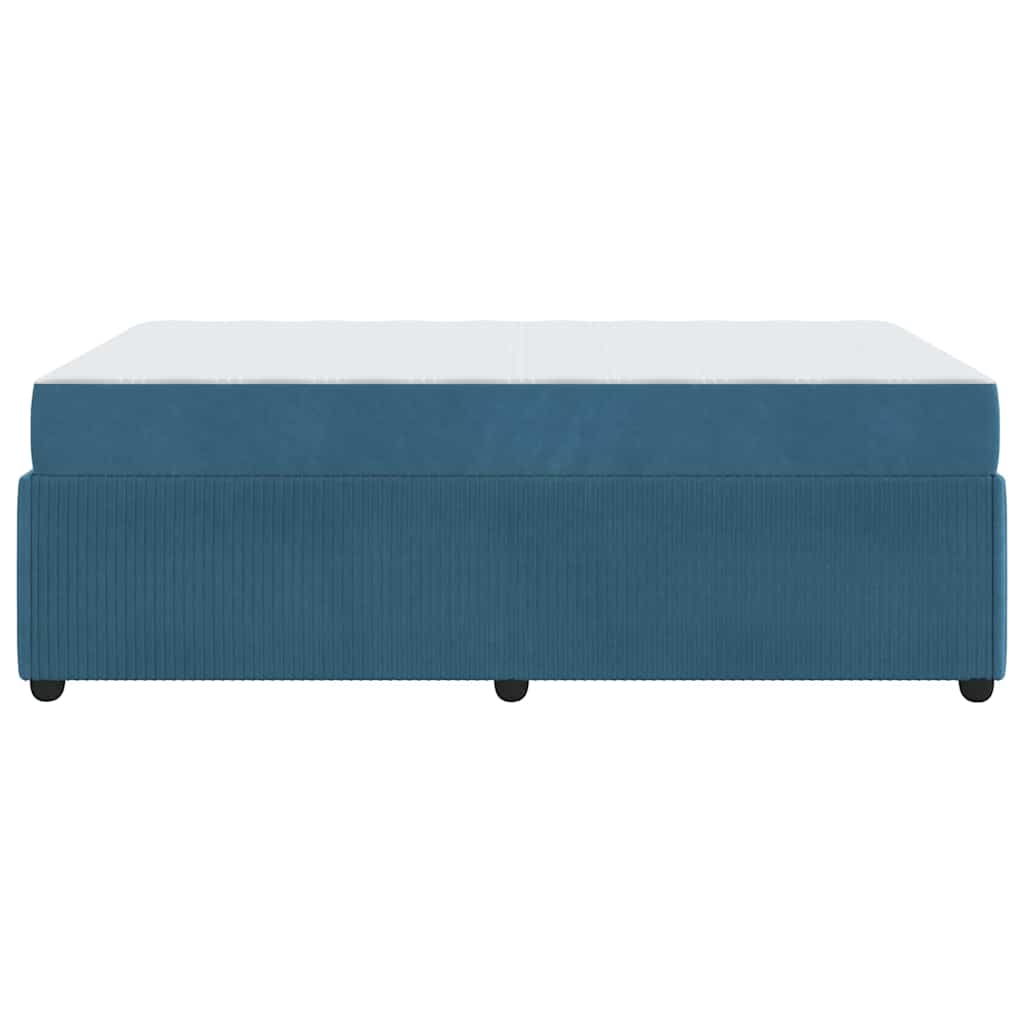 vidaXL Σκελετός Κρεβατιού με στρώμα Μπλε 120 x 200 cm ύφασμα