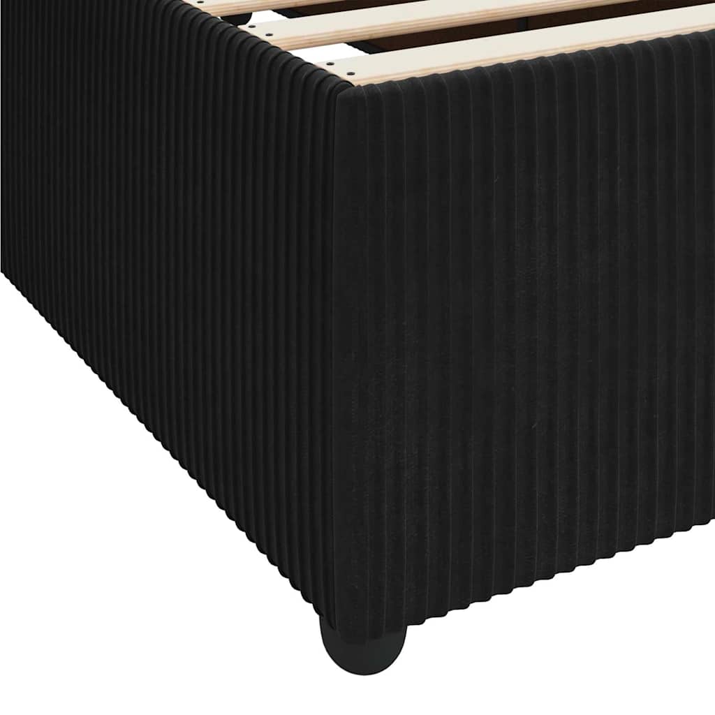 vidaXL Σκελετός Κρεβατιού με στρώμα Μαύρο 140 x 200 cm ύφασμα