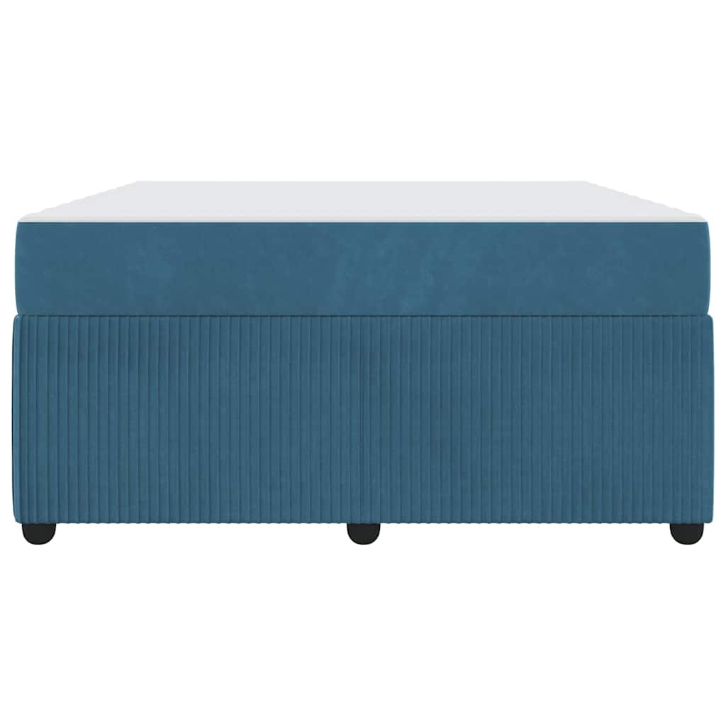 vidaXL Σκελετός Κρεβατιού με στρώμα Μπλε 140 x 200 cm ύφασμα