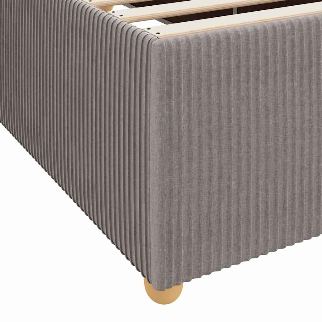vidaXL Σκελετός Κρεβατιού με στρώμα Taupe 160 x 200 cm ύφασμα