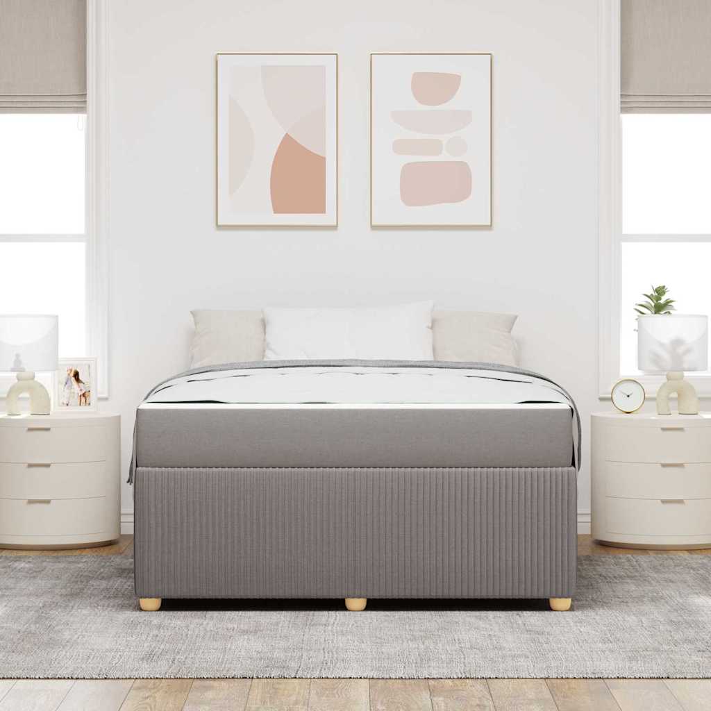 vidaXL Σκελετός Κρεβατιού με στρώμα Taupe 160 x 200 cm ύφασμα