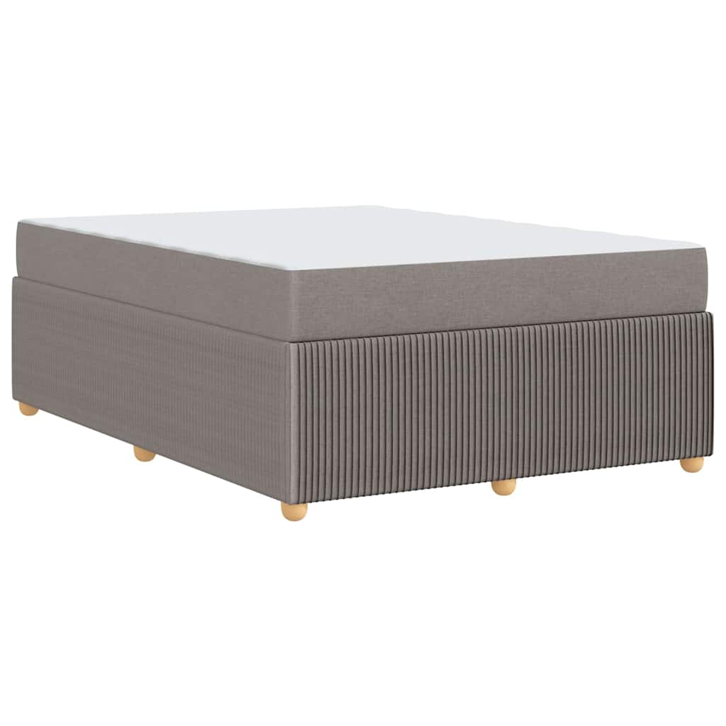vidaXL Σκελετός Κρεβατιού με στρώμα Taupe 160 x 200 cm ύφασμα
