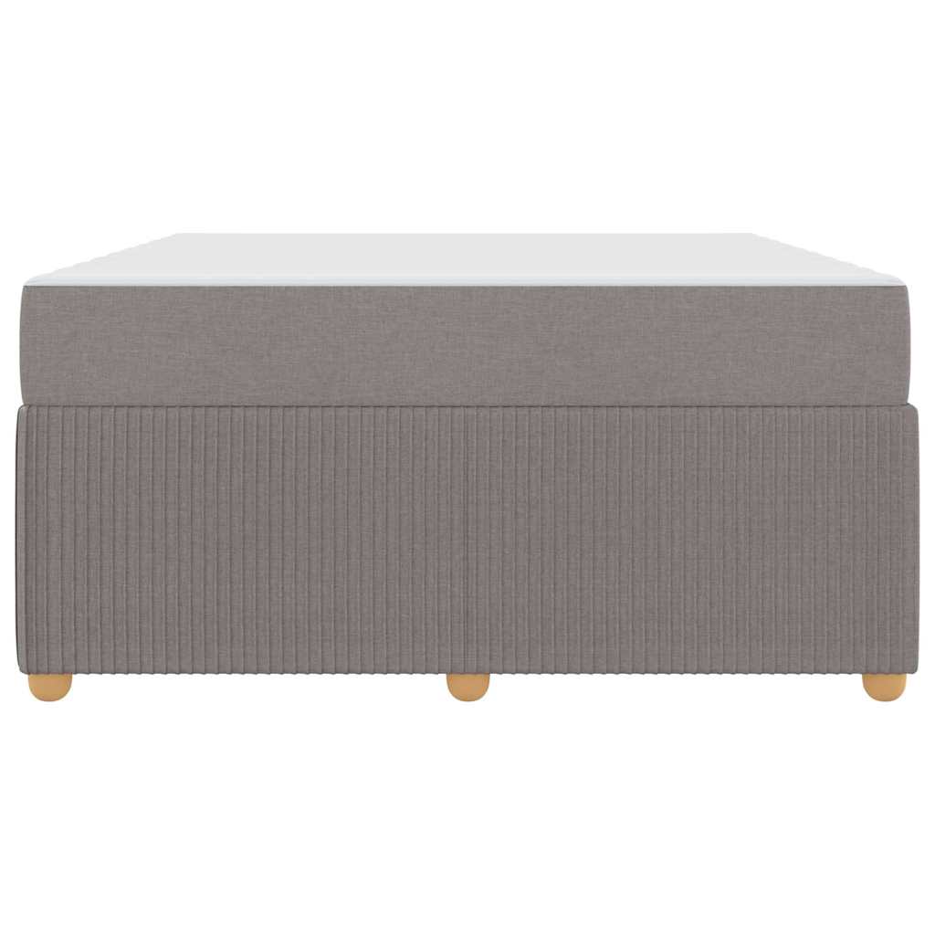 vidaXL Σκελετός Κρεβατιού με στρώμα Taupe 160 x 200 cm ύφασμα