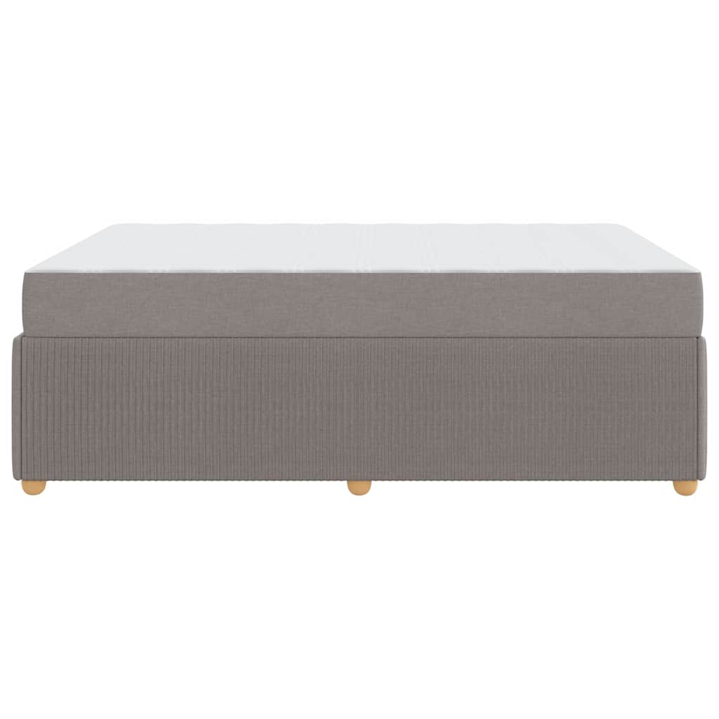 vidaXL Σκελετός Κρεβατιού με στρώμα Taupe 160 x 200 cm ύφασμα