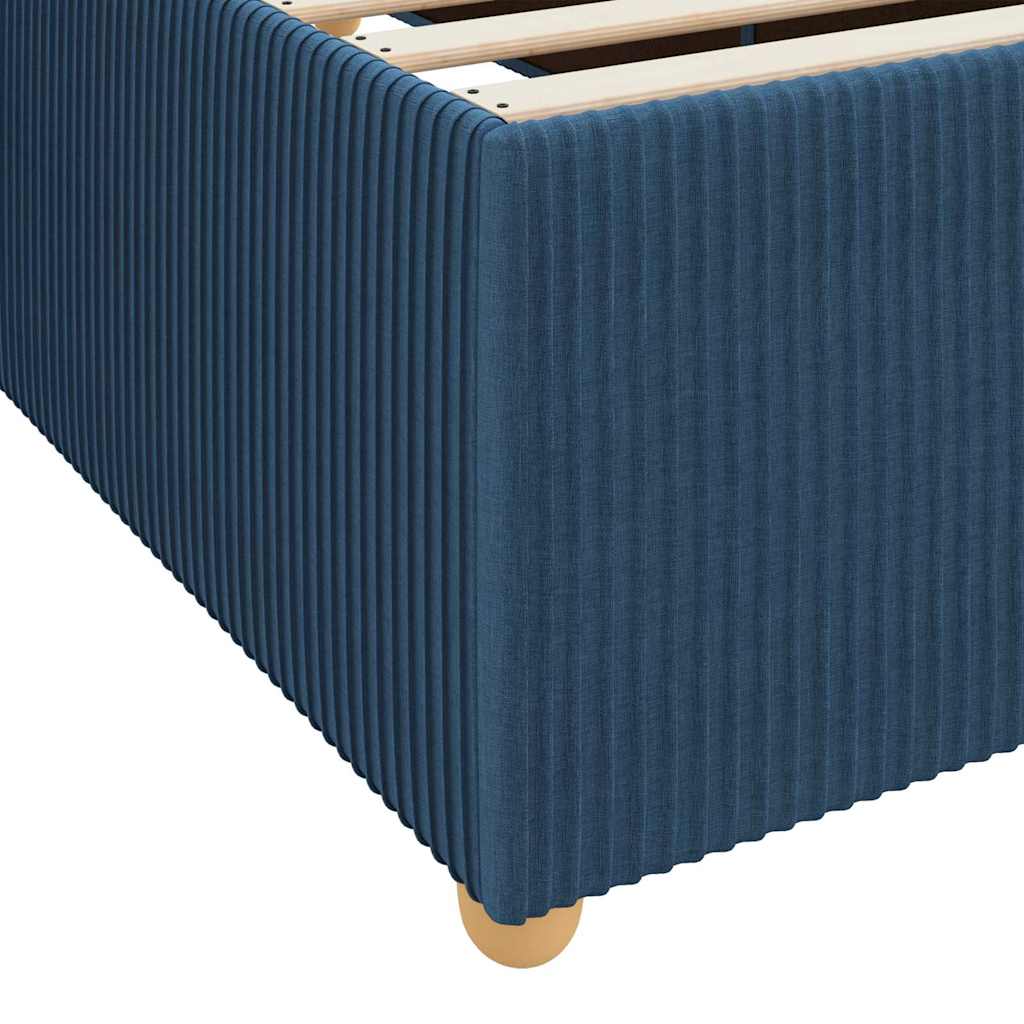 vidaXL Σκελετός Κρεβατιού με στρώμα Μπλε 160 x 200 cm ύφασμα