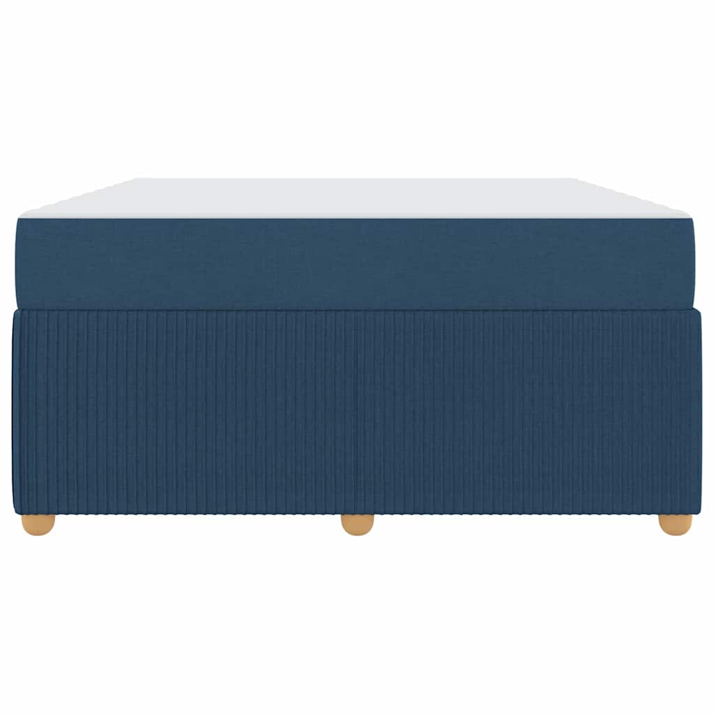vidaXL Σκελετός Κρεβατιού με στρώμα Μπλε 160 x 200 cm ύφασμα