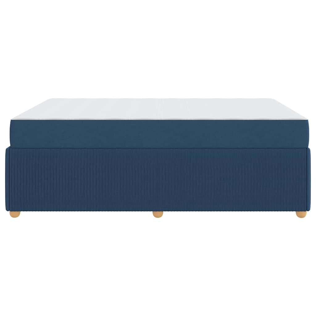 vidaXL Σκελετός Κρεβατιού με στρώμα Μπλε 160 x 200 cm ύφασμα