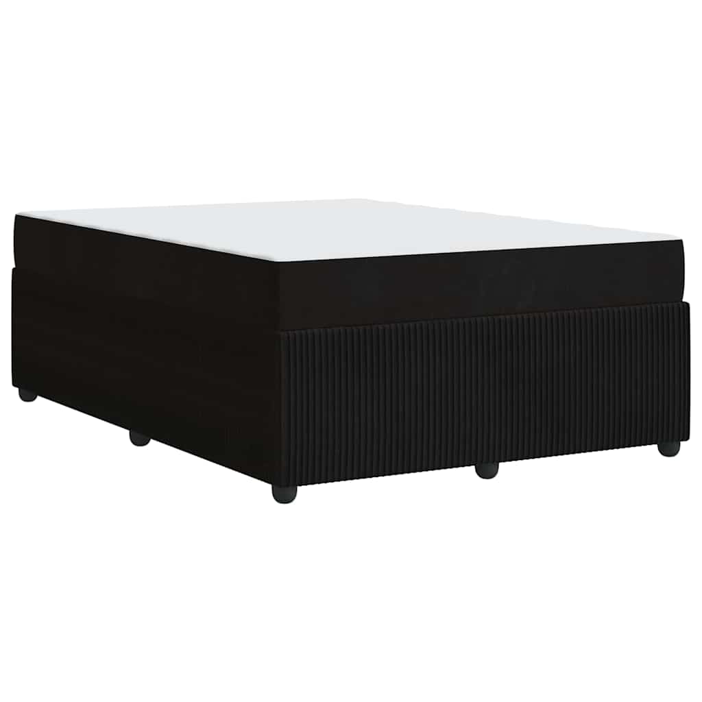 vidaXL Σκελετός Κρεβατιού με στρώμα Μαύρο 160 x 200 cm ύφασμα