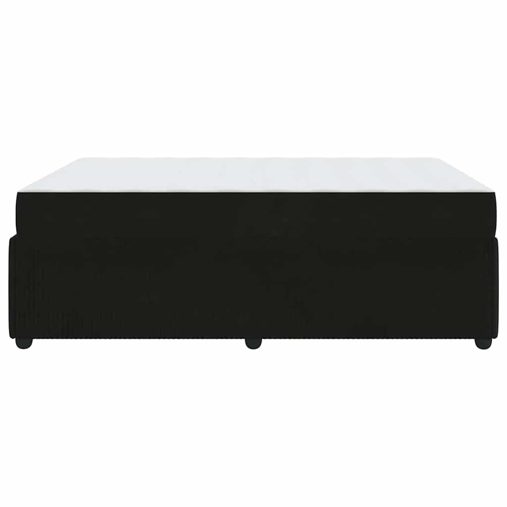 vidaXL Σκελετός Κρεβατιού με στρώμα Μαύρο 160 x 200 cm ύφασμα