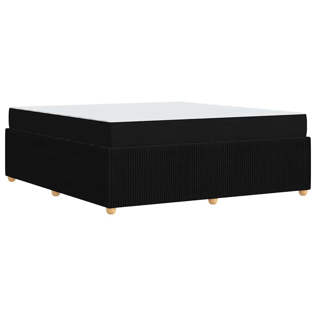 vidaXL Σκελετός Κρεβατιού με στρώμα Μαύρο 180 x 200 cm ύφασμα
