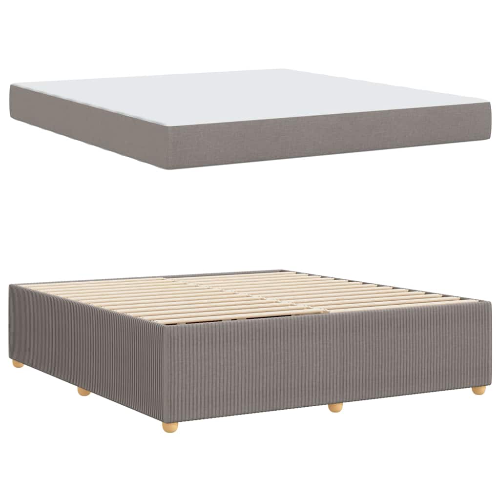 vidaXL Σκελετός Κρεβατιού με στρώμα Taupe 180 x 200 cm ύφασμα