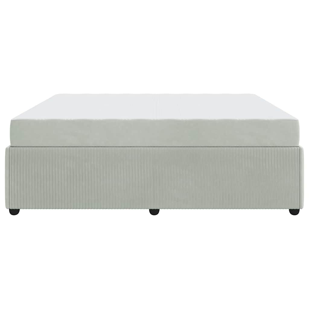 vidaXL Σκελετός Κρεβατιού με στρώμα Ανοιχτό γκρι 180 x 200 cm ύφασμα