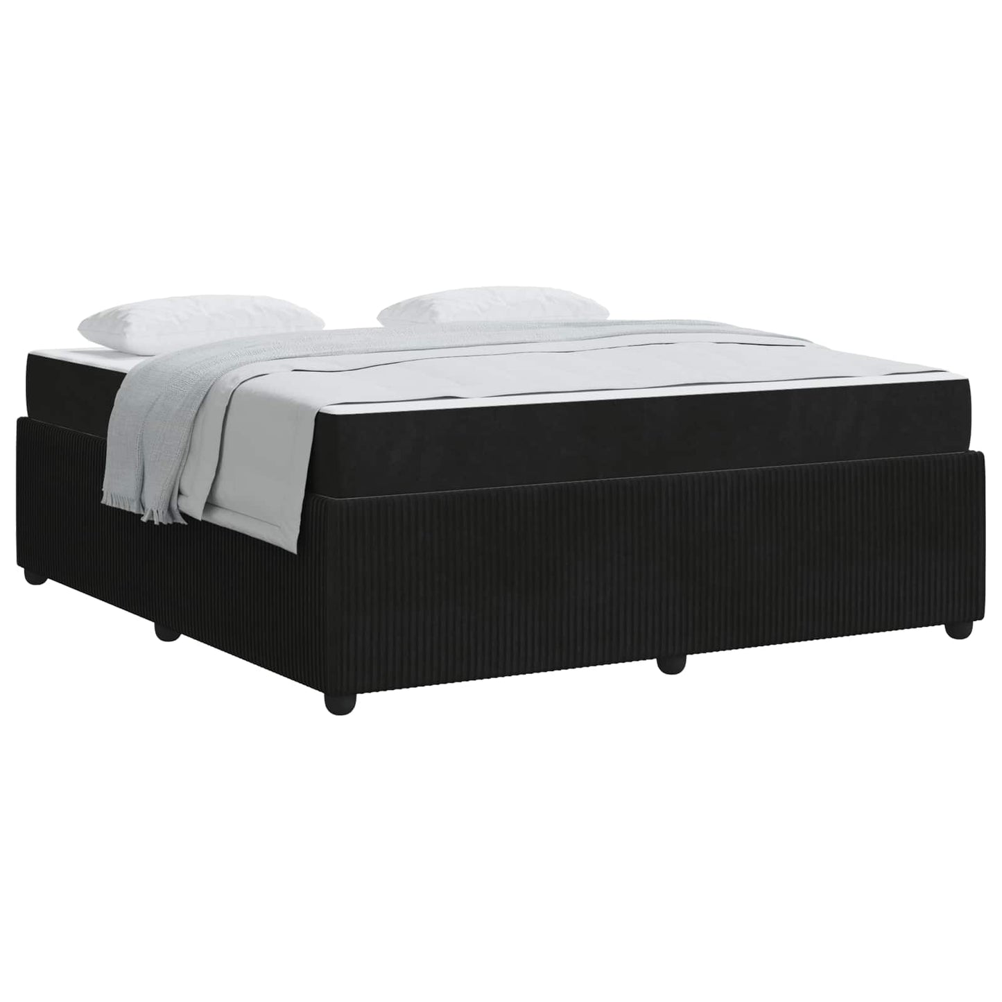 vidaXL Σκελετός Κρεβατιού με στρώμα Μαύρο 180 x 200 cm ύφασμα