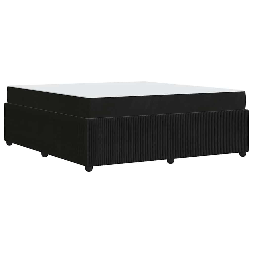 vidaXL Σκελετός Κρεβατιού με στρώμα Μαύρο 180 x 200 cm ύφασμα