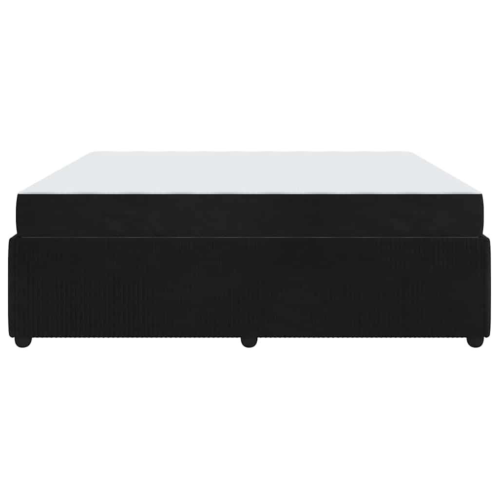 vidaXL Σκελετός Κρεβατιού με στρώμα Μαύρο 180 x 200 cm ύφασμα