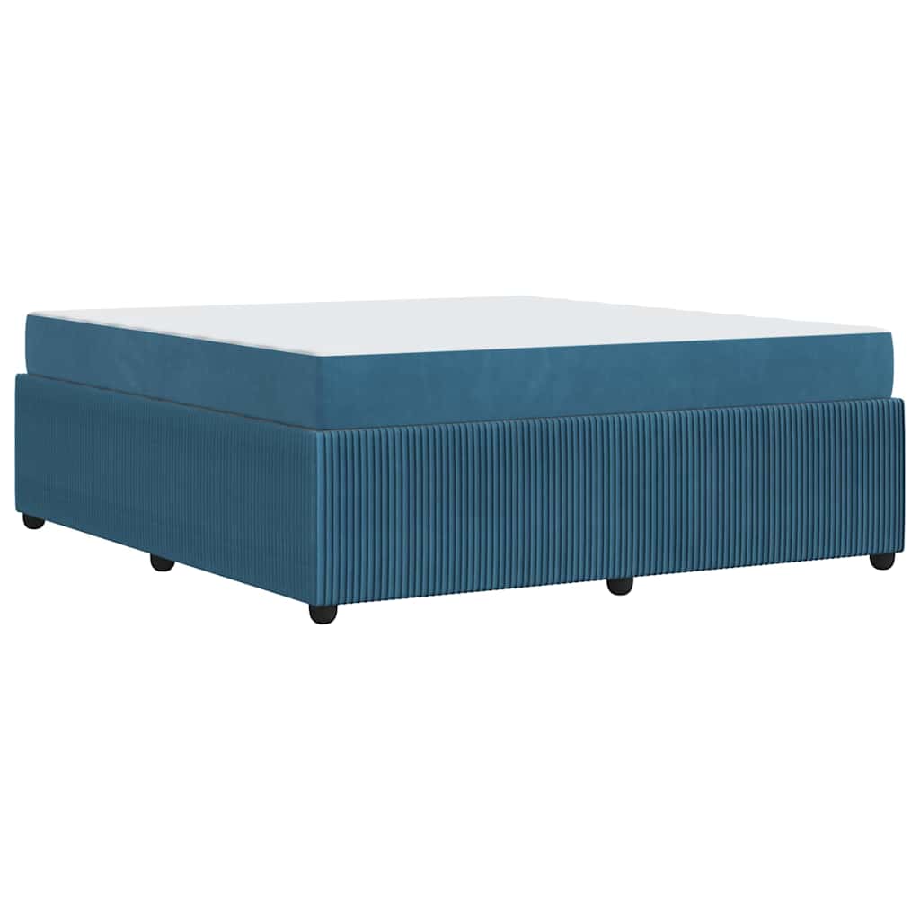 vidaXL Σκελετός Κρεβατιού με στρώμα Μπλε 180 x 200 cm ύφασμα