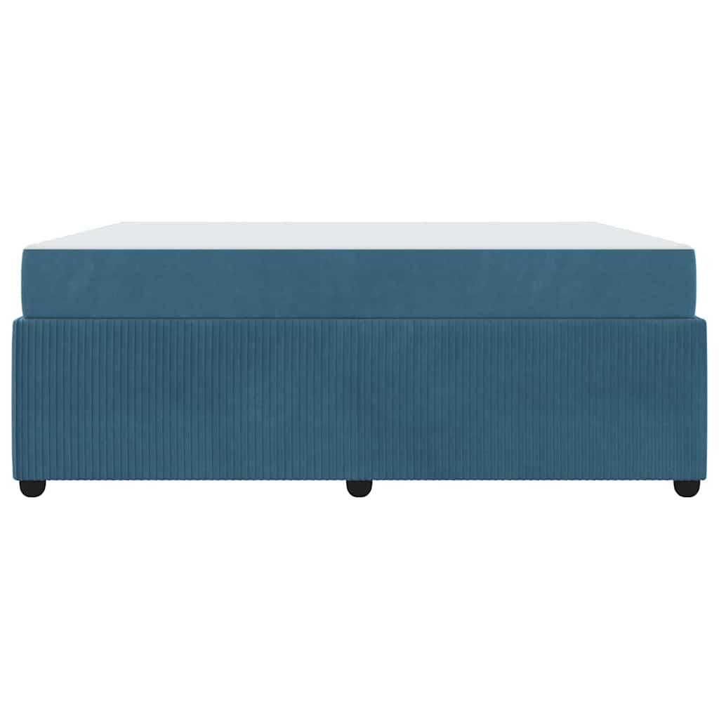 vidaXL Σκελετός Κρεβατιού με στρώμα Μπλε 180 x 200 cm ύφασμα