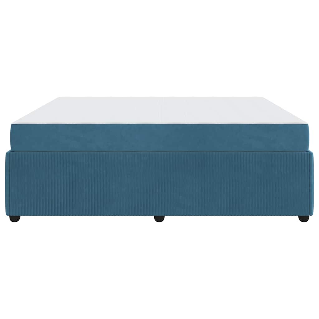 vidaXL Σκελετός Κρεβατιού με στρώμα Μπλε 180 x 200 cm ύφασμα